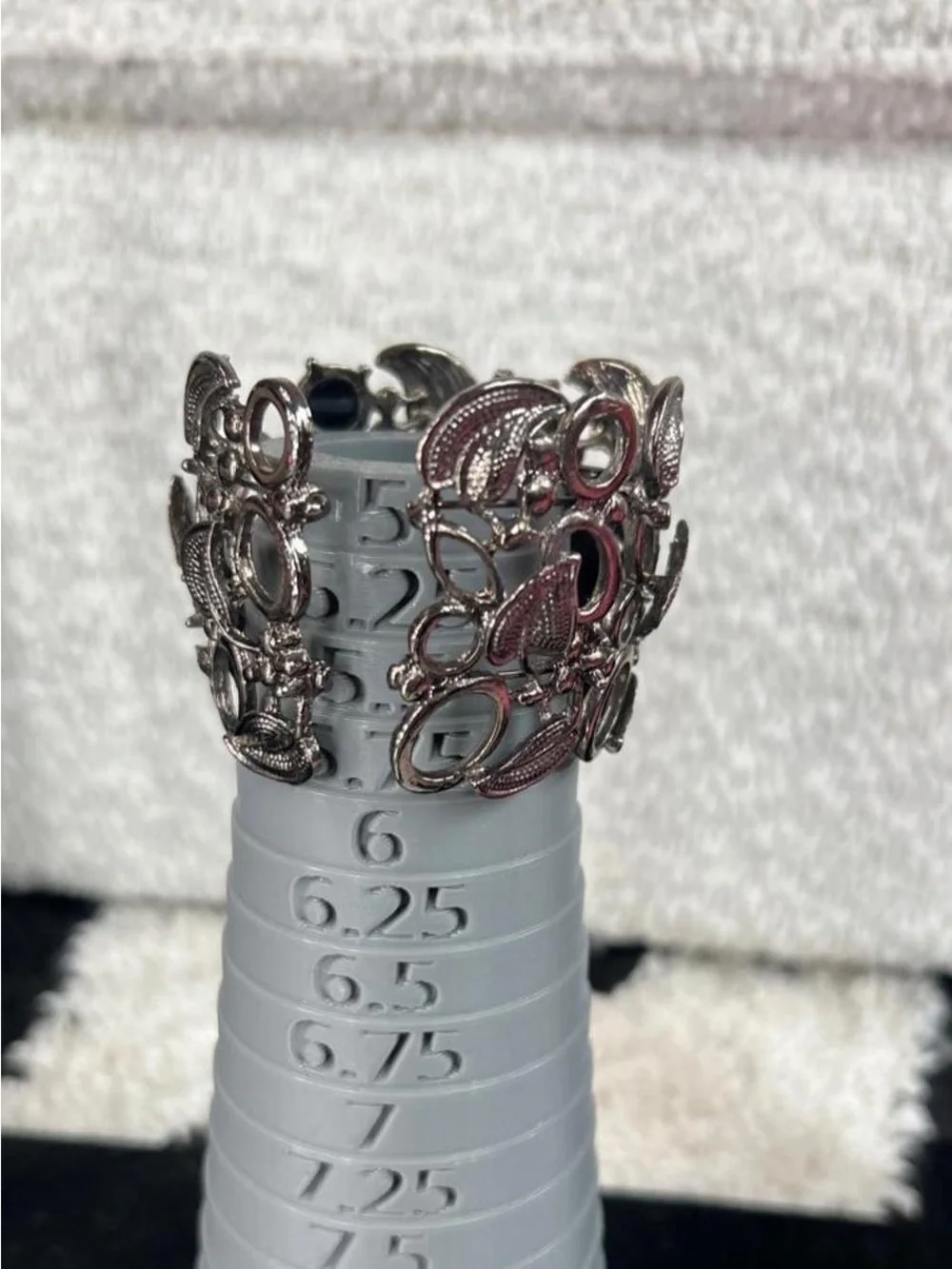 Chunky Black & silver tone bangle bracelet set